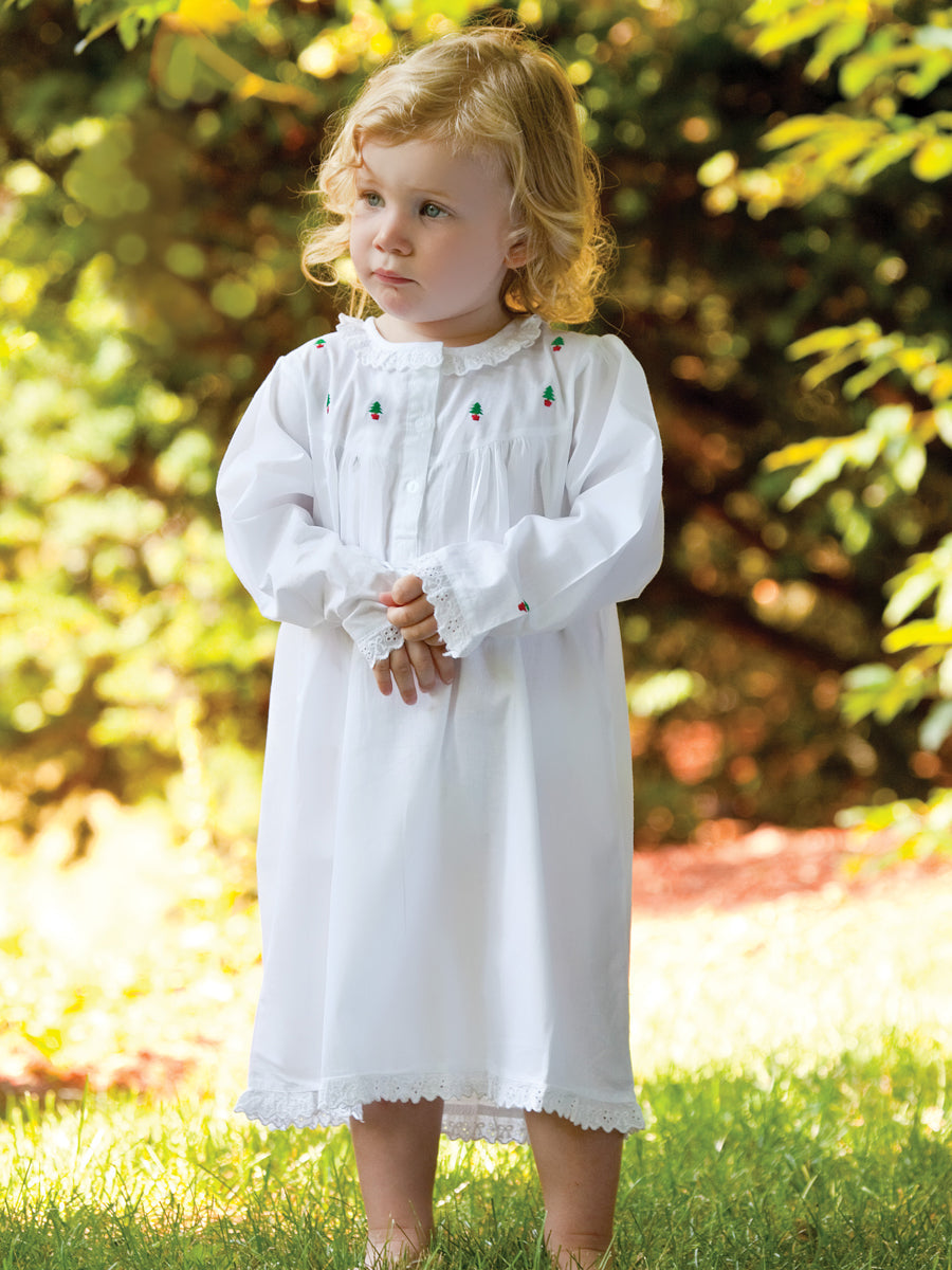 Christmas White Cotton Dress