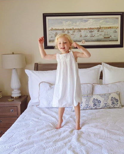 Chelsea White Cotton Dress, Lace