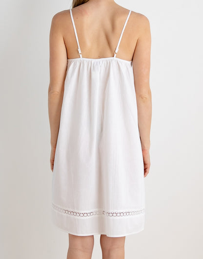 Hannah White Cotton Nightgown