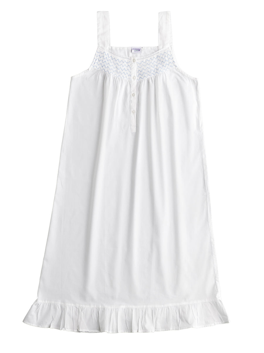 Vicki White Cotton Nightgown