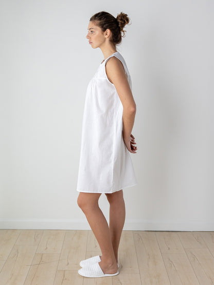 Camille White Cotton Nightgown