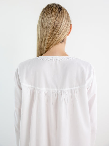 Catherine White Cotton Nightgown.