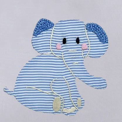 Boudoir Pillow Cover, Elephant (Blue)