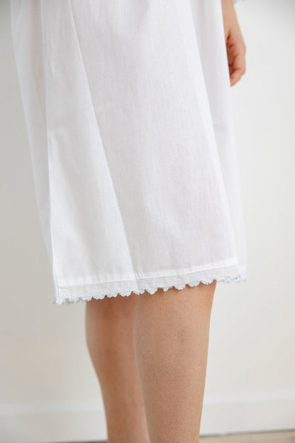 Emily White Cotton Nightgown