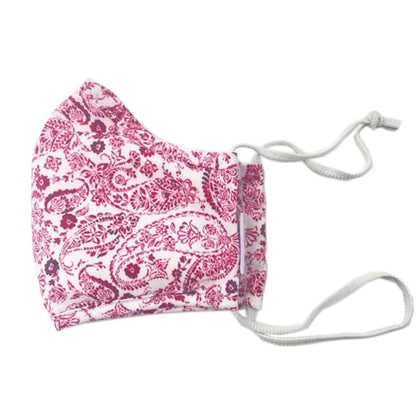 Face Mask, Paisley (Raspberry)