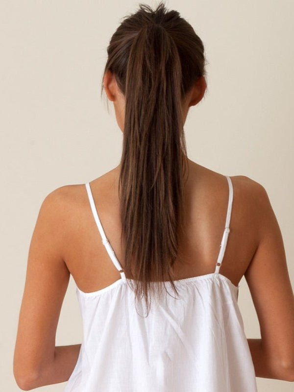 Amy White Cotton Nightgown