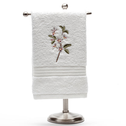 Guest Towel, Terry, Apple Blossom (White)