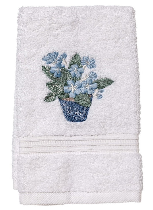 Guest Towel, Terry, Cachepot (Duck Egg Blue)