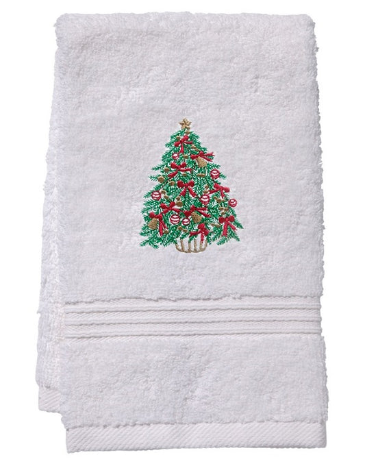 Guest Towel, Terry, Christmas Tree (Green / Red)