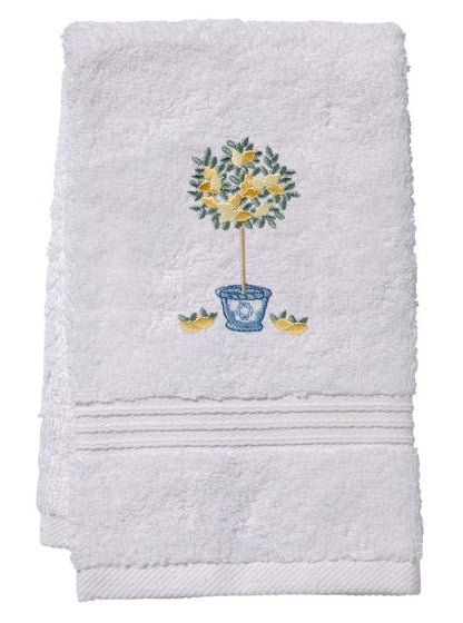 Guest Towel, Terry, Lemon Topiary Tree (Yellow)