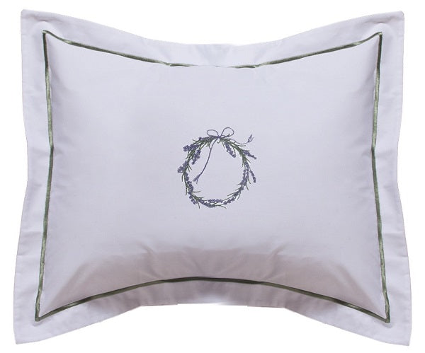 Boudoir Pillow Cover, Wreath (Lavender)