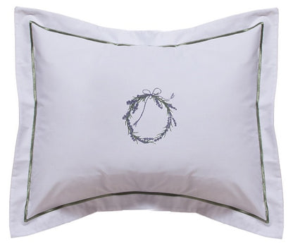 Boudoir Pillow Cover, Wreath (Lavender)