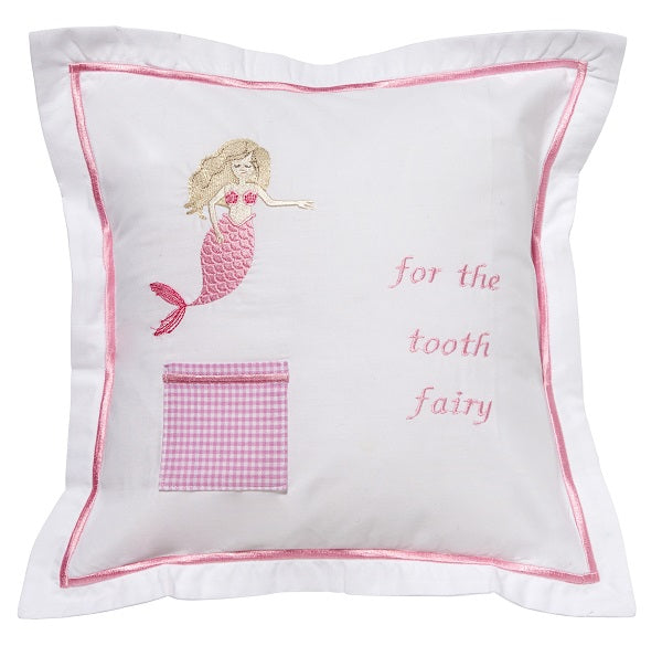 Tooth Fairy Pillow Cover, Mermaid (Pink)