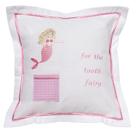 Tooth Fairy Pillow Cover, Mermaid (Pink)