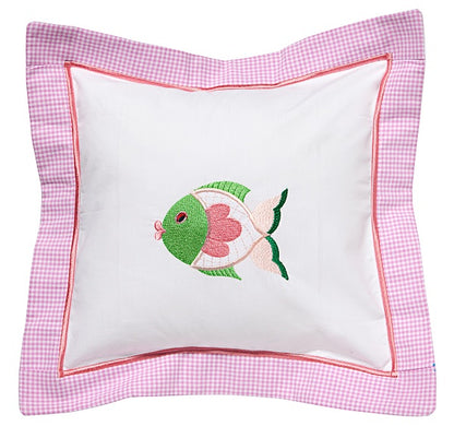 Baby Pillow Cover, Freddy Fish (Pink)