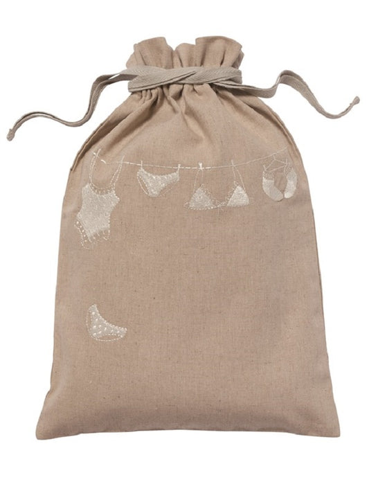 Lingerie Bag, Natural Linen, Ladies Clothesline