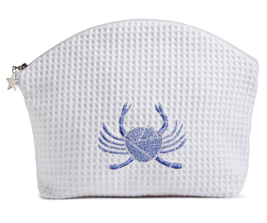 Cosmetic Bag (Medium), Crab (Blue)