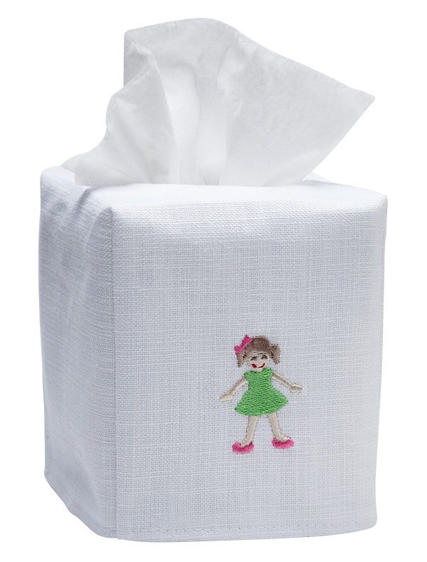 Tissue Box Cover, Girl in Green