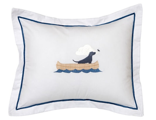 Boudoir Pillow Cover, Dog in Boat