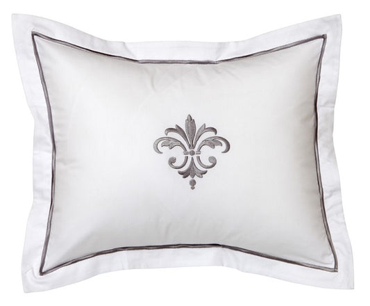 Boudoir Pillow Cover, Fleur de France (Pewter)