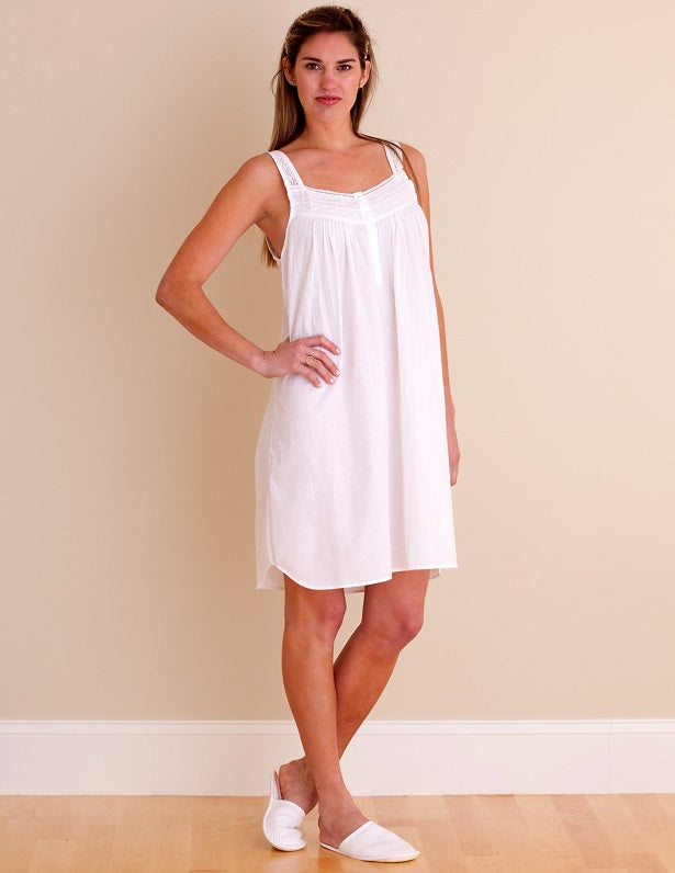 Joy White Cotton Nightgown