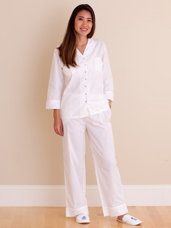 Lori Jayne White Cotton Pajamas