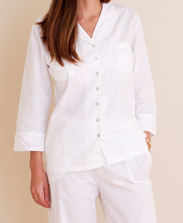 Lori Jayne White Cotton Pajamas