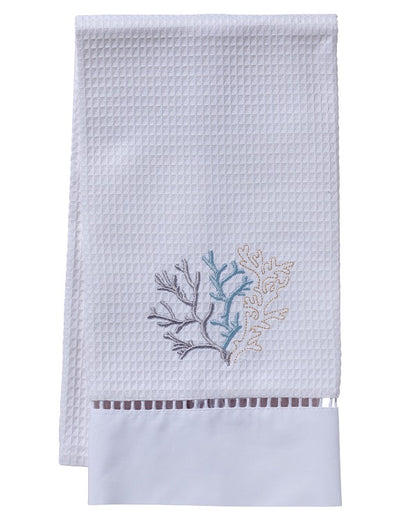 Guest Towel, Waffle Weave, Coral (Duck Egg Blue)
