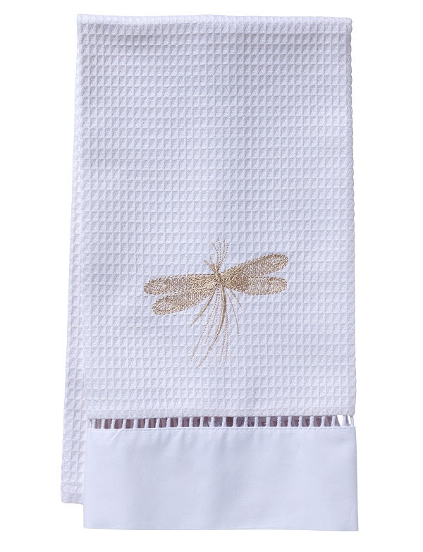 Guest Towel, Waffle Weave, Dragonfly Classic (Beige)