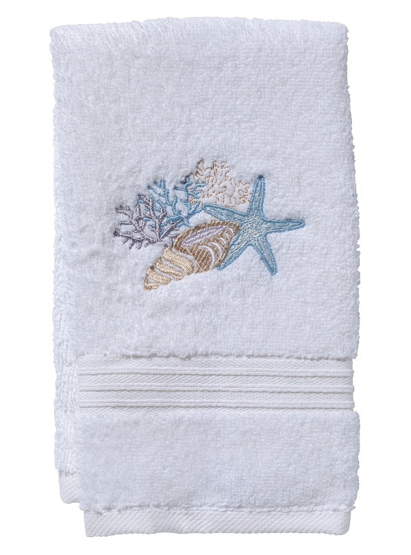 Guest Towel, Terry, Shell Collection (Duck Egg Blue)