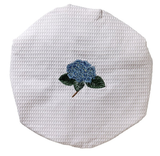 Shower Cap, Waffle Weave, Hydrangea Too (Blue)