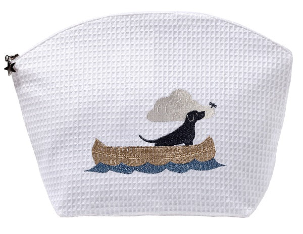 Cosmetic Bag (Large), Dog in Boat