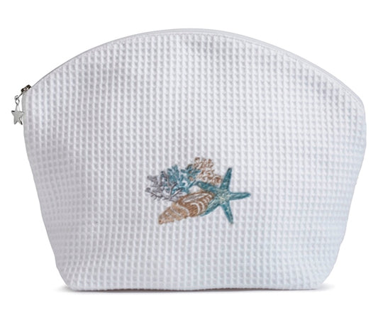 Cosmetic Bag (Large), Shell Collection (Duck Egg Blue)