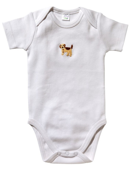 Onesie (Short Sleeve), Puppy (Beige)