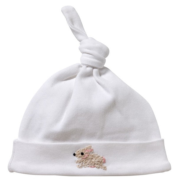 Knotted Hat, Bunny (Cream/Pink)