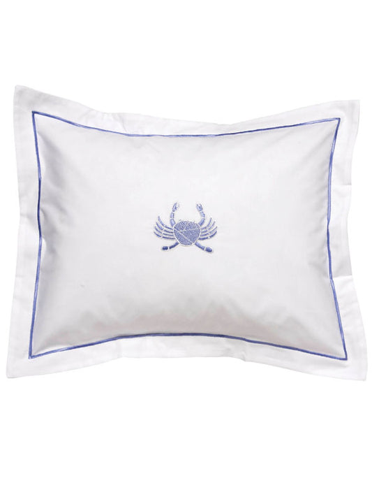 Boudoir Pillow Cover, Crab (Blue)