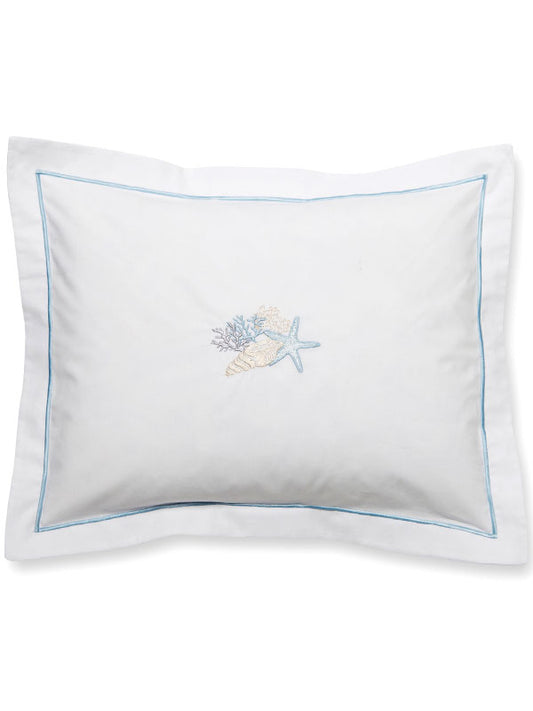 Boudoir Pillow Cover, Shell Collection (Duck Egg Blue)