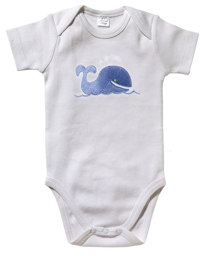 Onesie (Short Sleeve), Whale (Blue)