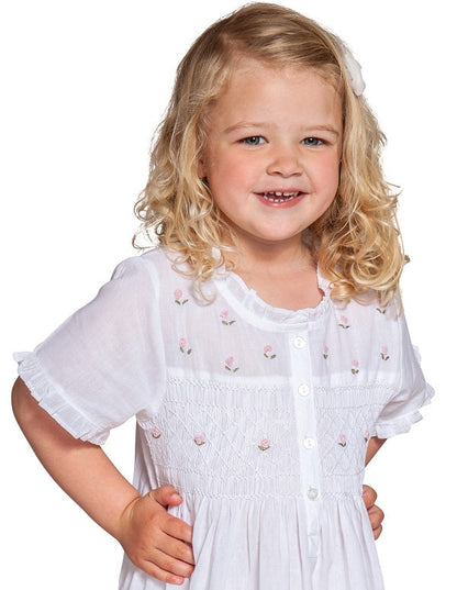 Ava White Cotton Dress, Lace