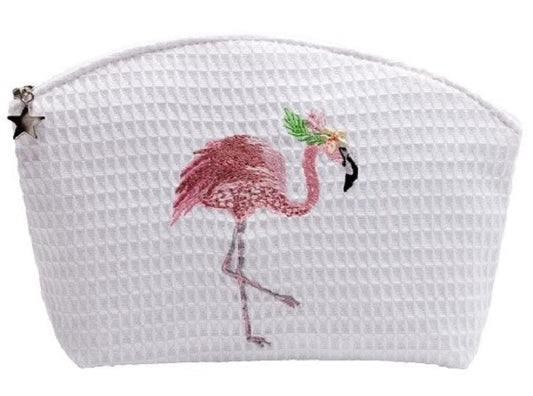 Cosmetic Bag (Medium), Fancy Flamingo (Pink)