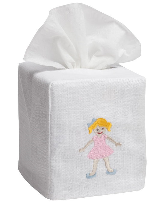 Tissue Box Cover, Girl in Pink