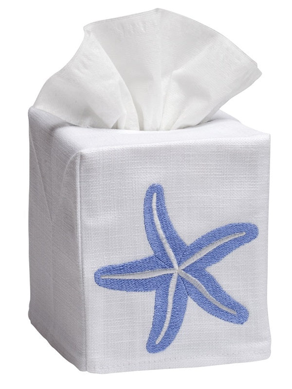 Tissue Box Cover, Solo Starfish (Blue)
