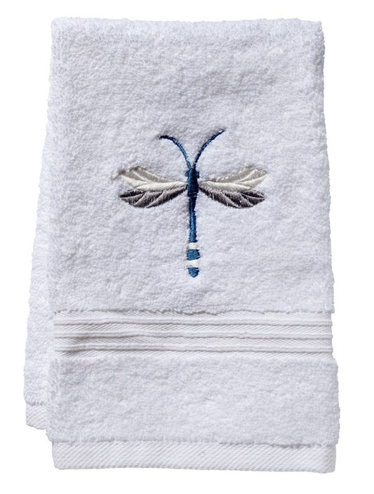 Guest Towel, Terry, Twilight Dragonfly (Pewter)