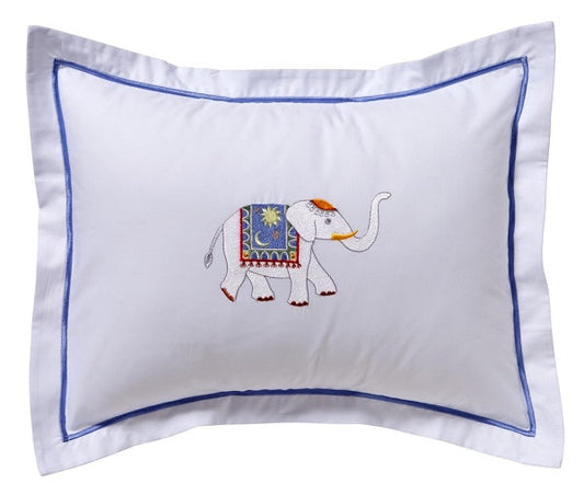 Boudoir Pillow Cover, Charming Elephant (Blue)
