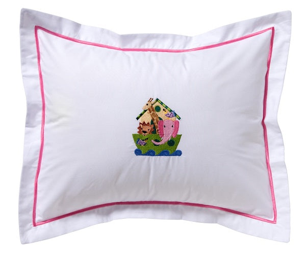 Baby Boudoir Pillow Cover, Noah's Ark (Pink)