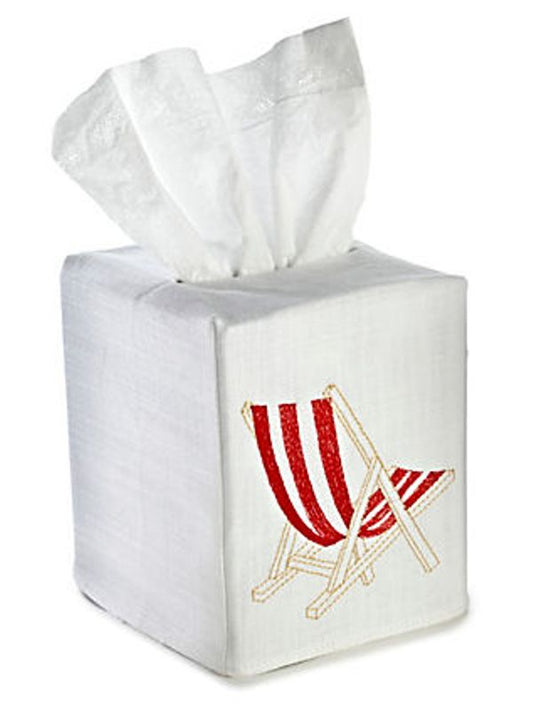 Tissue Box Cover, Deck Chair (Red)