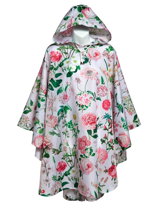 Poncho In A Bag, Peony Design (Pink)
