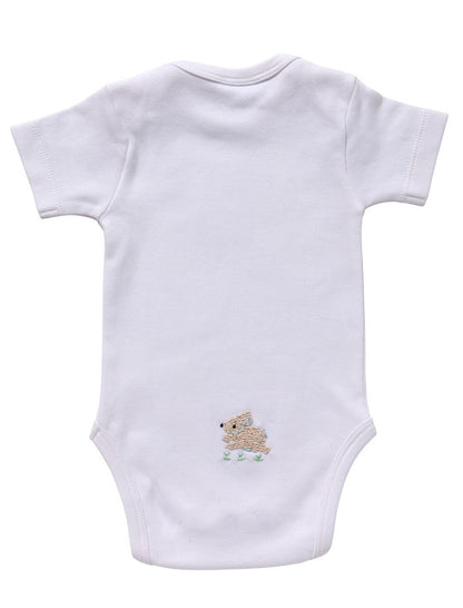 Onesie (Short Sleeve), Bunny (Cream/Blue)