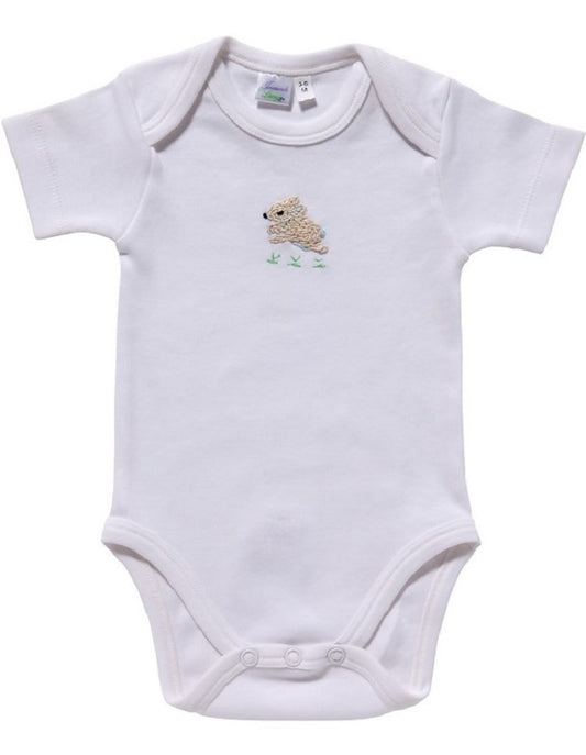 Onesie (Short Sleeve), Bunny (Cream/Blue)