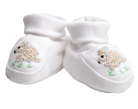 Booties, Bunny (Cream/Blue)